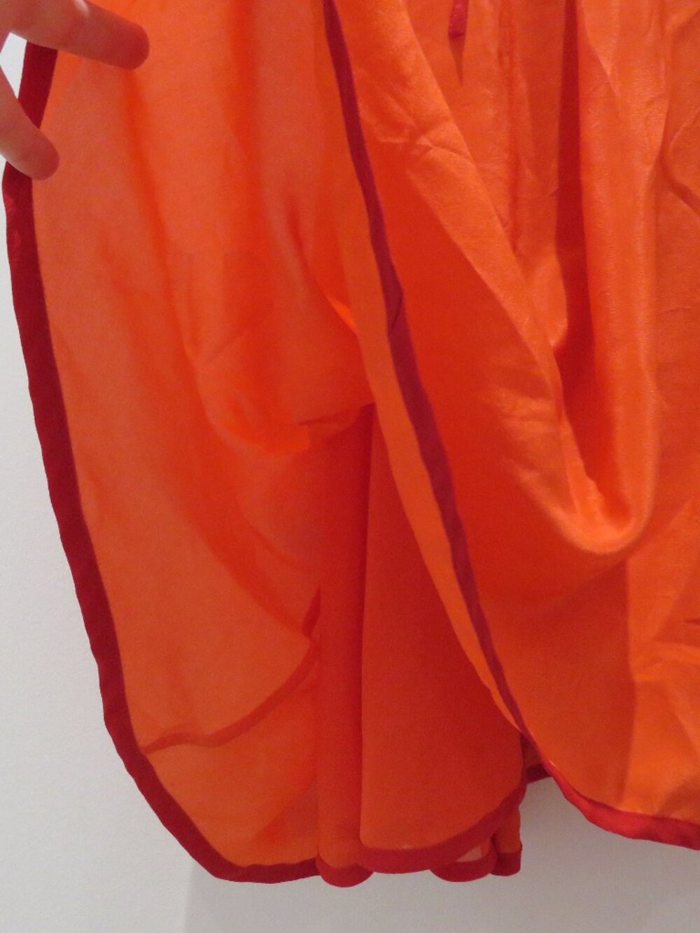 ANTHROPOLOGIE GIRLS FROM SAVOY 100% Silk Ruffle Slip Dress Red Size 4 Coquette - Picture 7 of 12